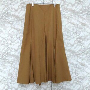 Framew Long Skirt Flare Pleated Brown